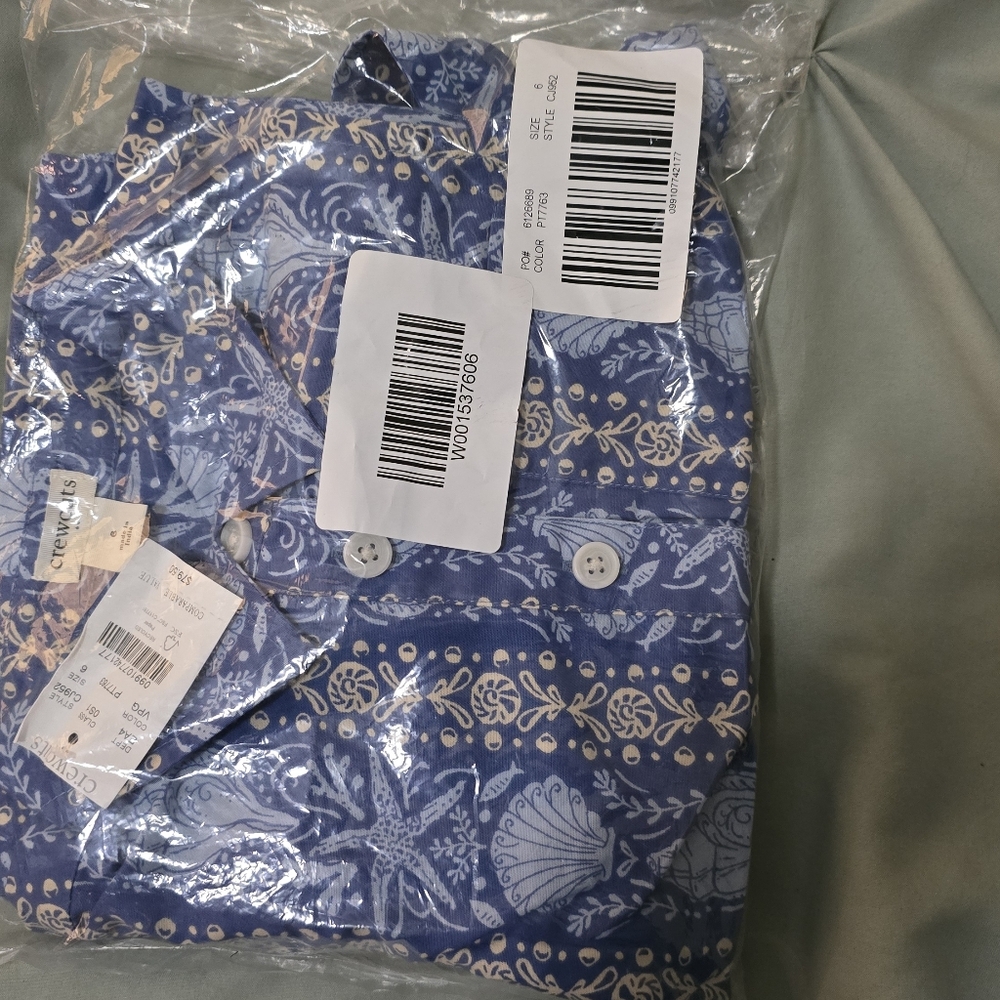Crewcuts Girls' Blue Sleeveless Button-Up Dress - Picture 4 of 4